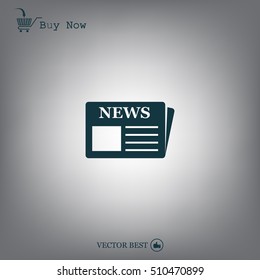 Flat icon of news