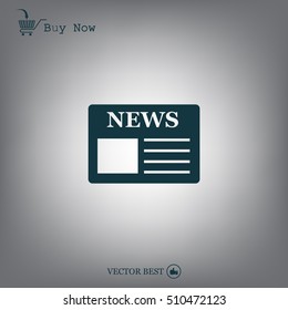 Flat icon of news
