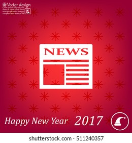 Flat icon of news