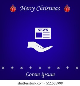 Flat icon of news