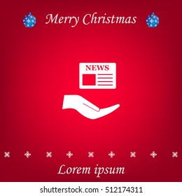 Flat icon of news