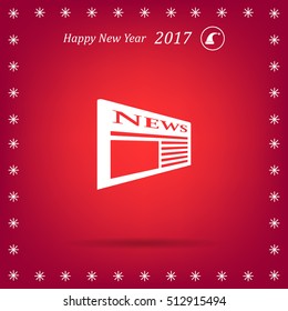 Flat icon of news