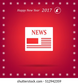 Flat icon of news