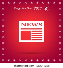 Flat icon of news