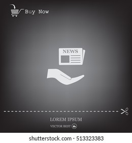 Flat icon of news
