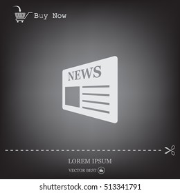 Flat icon of news