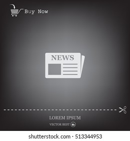 Flat icon of news