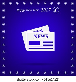 Flat icon of news