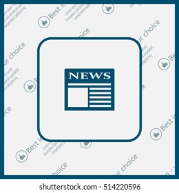 Flat icon of news