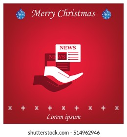 Flat icon of news