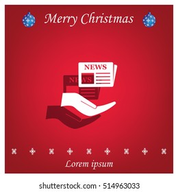 Flat icon of news