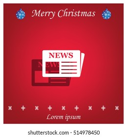 Flat icon of news
