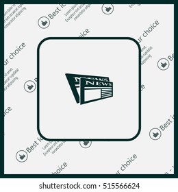 Flat icon of news
