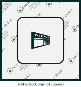 Flat icon of news