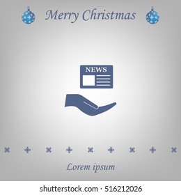 Flat icon of news