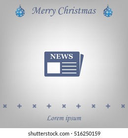 Flat icon of news