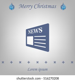Flat icon of news