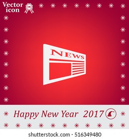 Flat icon of news