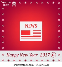 Flat icon of news