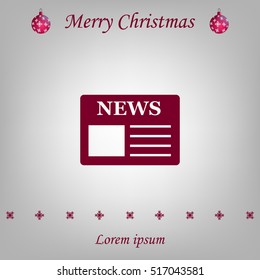 Flat icon of news