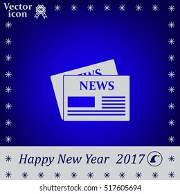 Flat icon of news