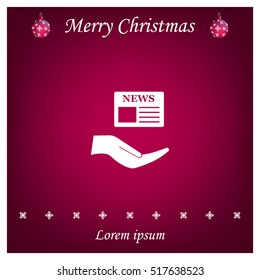 Flat icon of news