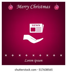 Flat icon of news