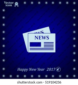 Flat icon of news