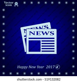 Flat icon of news