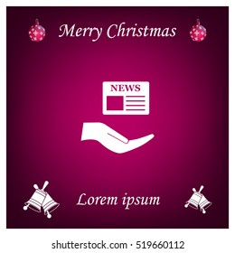 Flat icon of news