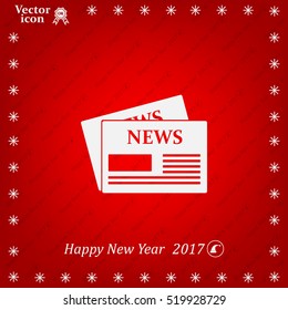 Flat icon of news