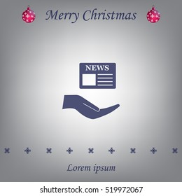 Flat icon of news