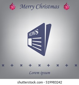 Flat icon of news