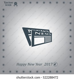 Flat icon of news