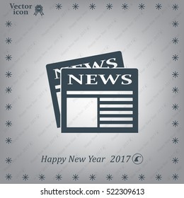 Flat icon of news