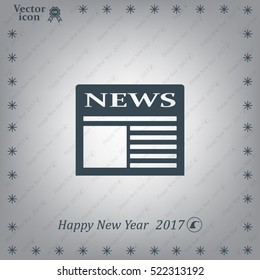 Flat icon of news
