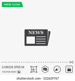 Flat icon of news