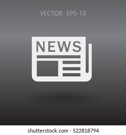 Flat  icon of news