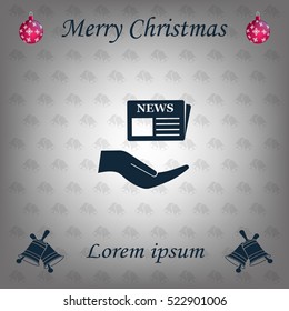 Flat icon of news