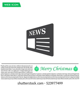 Flat icon of news