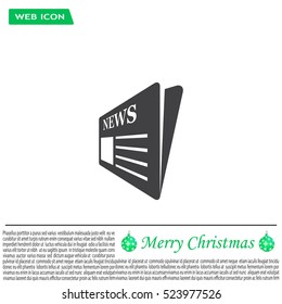Flat icon of news