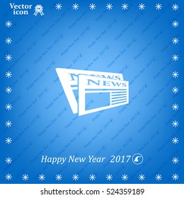 Flat icon of news