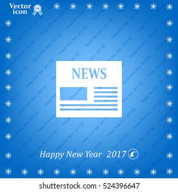 Flat icon of news