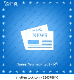 Flat icon of news