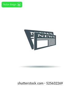 Flat icon of news