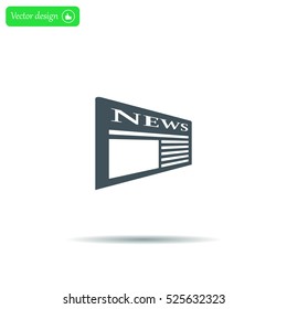 Flat icon of news