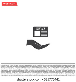 Flat icon of news
