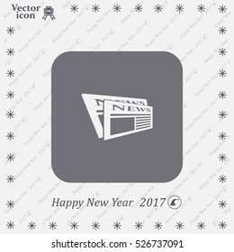 Flat icon of news