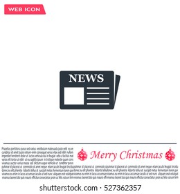 Flat icon of news
