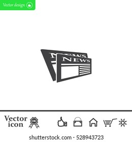 Flat icon of news